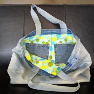 Denim Eco-Bag with double handles - Image 9