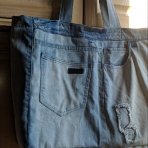 Denim Eco-Bag with double handles - Image 3