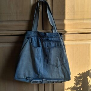 Denim Eco-Bag with double handles - Image 2